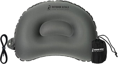 2 oz Ultralight Backpacking Pillow- Compact, Adjustable, Soft, Nonslip, Inflatable Camping Pillow Regular
