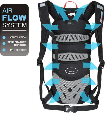 LOCAL LION Running Backpack for Men & Women, Lightweight Hydration Backpack 6L, Bike Rucksack Breathable for Biking Travelling Hiking