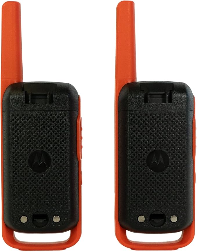 Motorola Solutions, Portable FRS, T275, Talkabout, Two-Way Radios, Rechargeable, 22 Channel, 25 Miles, Orange W/Black, 2 Pack