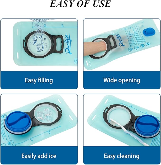 Hydration Bladder Hiking Water Bladder Leak-Proof Water Reservoir BPA Free Hydration Bag for Biking Running Camping
