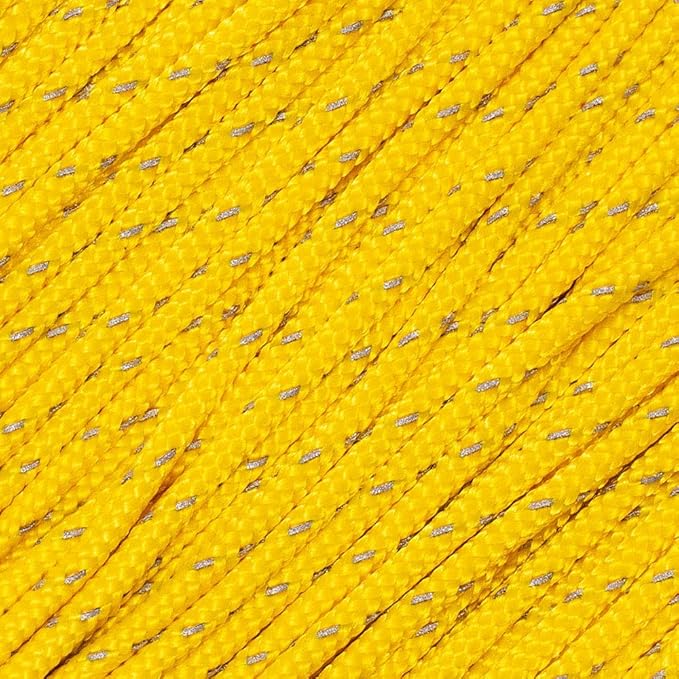 West Coast Paracord – 95 Tensile Strength - 1 Strand Reflective Paracord (50 Feet, Yellow)