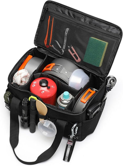 Tactical Camping Storage Bag 14L Tactical Utility Tote Bag Camping Cookware Organizer Trunk Organizer
