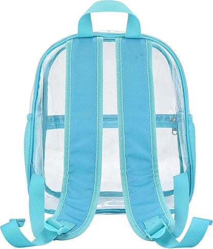 Oraben Clear Backpack for Stadium Events Clear Stadium Backpack 12x6x12 Bag (Enhanced Strap, Teal)