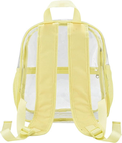 Oraben Clear Backpack for Stadium Events Clear Stadium Backpack 12x6x12 Bag (Enhanced Strap, Yolk Yellow)