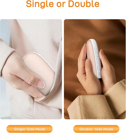 Hand Warmers Rechargeable, Electric Reusable 5000mAh Single Sided or Double Sided Heating Battery Pack for Football Winter Camping Fishing Skiing, Great Gift for Women and Men