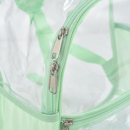 Oraben Clear Backpack for Stadium Events 12x12x6 Stadium Bag, Mini Small Clear Bag with Front Pocket for Concert Sport Events Work Travel