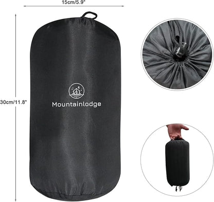 Ultralight Fleece Sleeping Bag Liner,Mummy Sleeping Bag Liner with Hood and Stuff Sack Suit for Camping,Travelling and Hiking in All Seasons