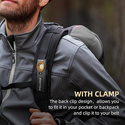 Rechargeable Work Light, 1200 Lumens EDC Slim Flat Flashlight with Magnetic Base&Back,Proximity Sensor,Clip for Pocket, Small Portable for Car Repairs/Inspection/Travel/Hiking/Emergency/Camping
