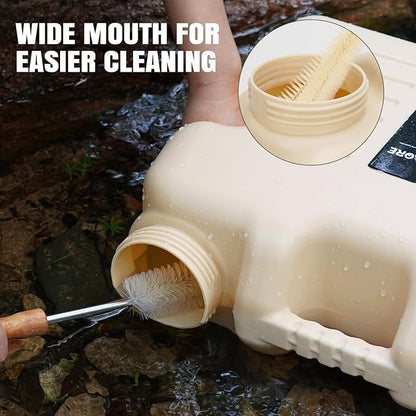 Camping Water Jug, Camping Water Container,4.76 Gallon BPA Free Water Storage with Spigot, Large Water Tank,Portable Emergency Water Storage for Camping,Car, Hiking, Hurricane Supplies.White