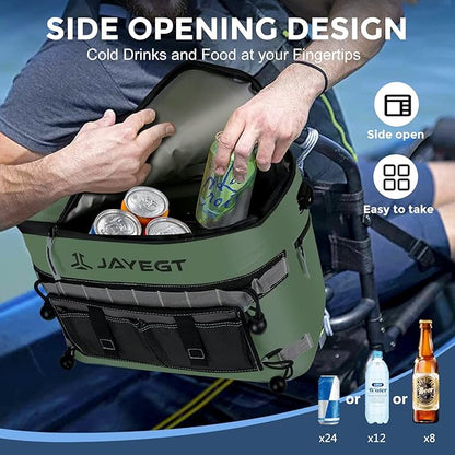 Kayak Cooler Behind Seat - Waterproof Cooler Bag Compatible with Lawn-Chair Seat Kayak，Kayak Accessories Camping Cooler, Portable Ice Chest for Fishing, Beach,Picnic, Trips
