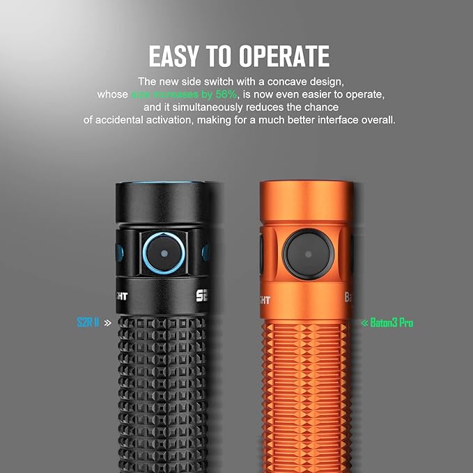 OLIGHT Baton3 Pro 1500 Lumens EDC Rechargeable Flashlights with MCC3, Compact Pocket Flashlight with L-Shape Stand and High Performance LED for Camping and Emergency(Cool White Light: 5700~6700K)