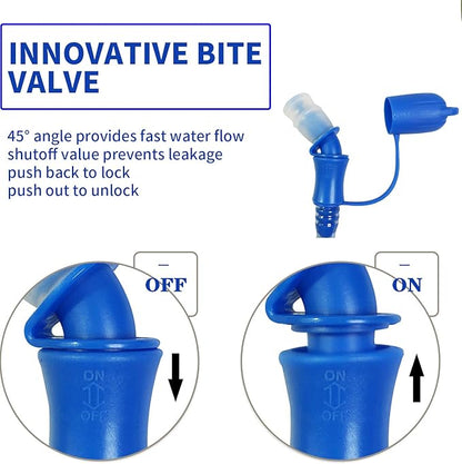 Hydration Bladder 2 Liter Leak Proof Water Reservoir,BPA Free,Wide Opening, Military Water Bladder Combined with Hydration Backpacks for Biking Hiking Running Camping Climbing.