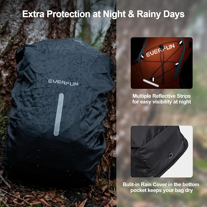 Everfun Hydration Backpack 18L with Water Bladder 2L/3L Hiking Water Backpack Women Men Lightweight Insulation Hydration Day Rucksack for Hiking, Cycling, Running, Festival, Camping