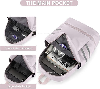 Coofay Small Gym Bag for Women - Waterproof, Lightweight Travel Backpack with Shoe Compartment