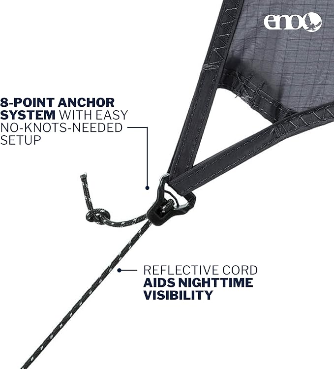 ENO, DryFly Rain Tarp - Heavy-Duty Waterproof Tarp - for Camping, Hiking, Backpacking, Travel, a Festival, or The Beach