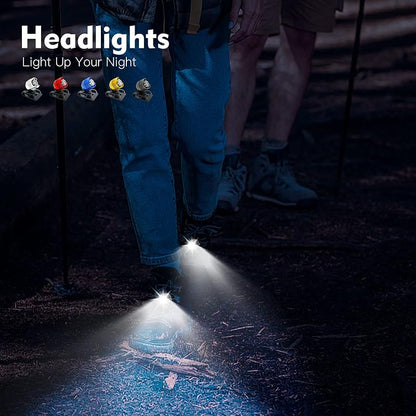 Running lights for runners,Lights for walking at night,IPX5 Running shoe lights waterproof,Shoe light,2Pcs Shoe headlights Used for Dog Walking, Walking Tours Camping, Suitable for Adults Kids(Silver)