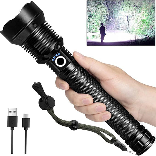 Rechargeable Flashlights 990, 000 High Lumens, Super Bright LED Flashlight Powerful Flash Lights with 5 Modes & Waterproof for Home Camping Emergencies