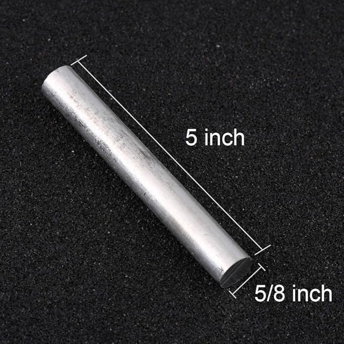 F-ber 5pcs 4inch(100mm)/5inch(127mm) Long OD16mm(0.63") High Purity 99% Magnesium Metal Rod Mg Fire Starter Survival Emergency Rod Well Sparks for Camping Hiking