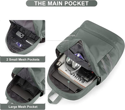Coofay Gym Backpack for Women - Waterproof, Lightweight, Large Travel & Sports Gym Bag with Shoe Compartment