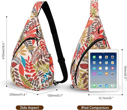HUA ANGEL Crossbody Sling Bag for Men & Women Lightweight Waterproof Chest Shoulder Bag for Travel Hiking & Everyday Use