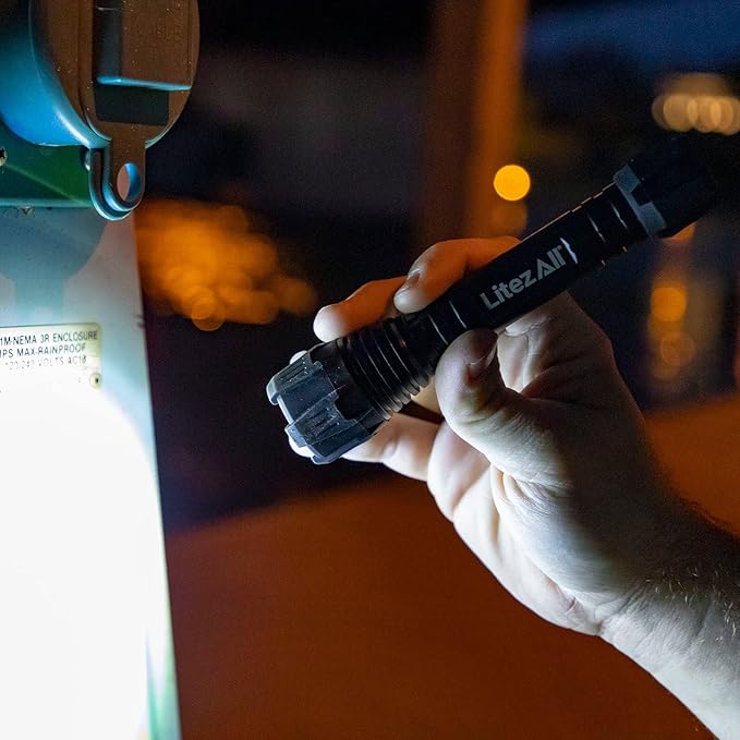 LitezAll 24921-6/12 Nearly Invincible 300 Lumen Tactical Flashlight