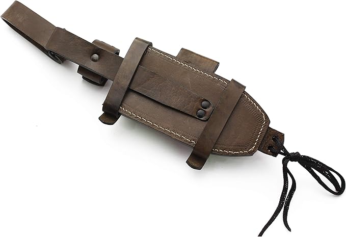 GCS Handmade Brown Bushcraft/Hunter Leather Right/Left Hand Horizontal Knife Knives Sheath - GCS 224