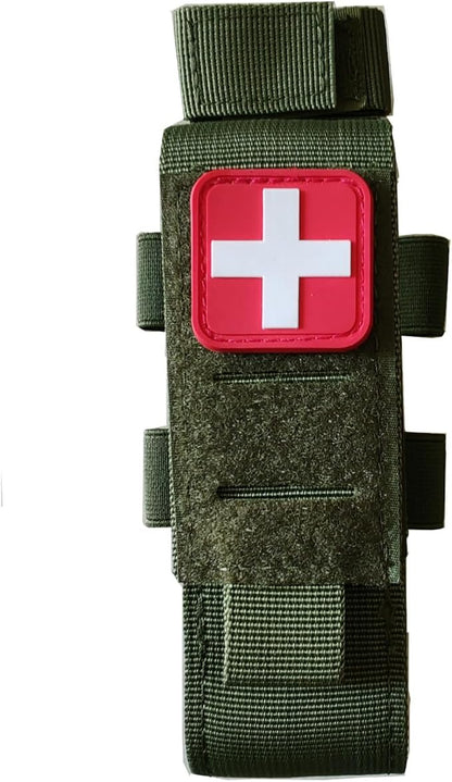 Laser Cut Molle Tourniquet Holder Pouch Tactical First Aid Kit Trauma Medical Shear Pouch Pen&Flashlight Holder IFAK TP Duty Belt Loop