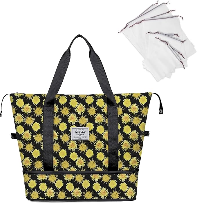 NPBAG Women Travel Duffel, Multi Functional Large Expandable Weekender Carry-on Tote, Gym Workout Overnight Bag, Mommy Hospital Bag for Labor and Delivery