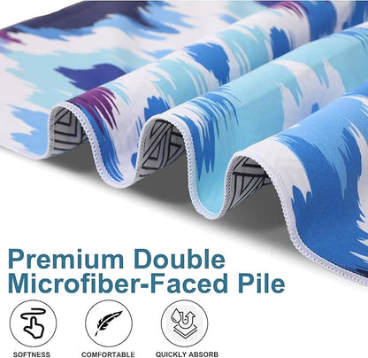Microfiber Beach Towels 2 Packs, Oversized Quick-Dry Towels for Adults, Lightweight Thin Towels (72" x 36") for Swimming, Beach, Camping