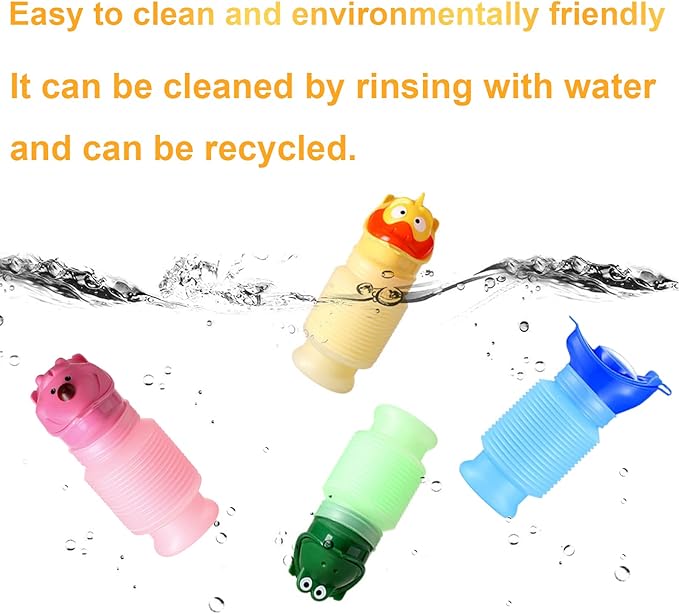 Scalable Emergency Urinal, 750ml Portable Toilet for Car, Portable Mini Outdoor Camping Travel Shrinkable Personal Mobile Toilet Potty Pee Bottle for Kids Adult
