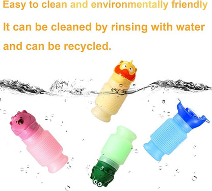 Scalable Emergency Urinal, 750ml Portable Toilet for Car, Portable Mini Outdoor Camping Travel Shrinkable Personal Mobile Toilet Potty Pee Bottle for Kids Adult