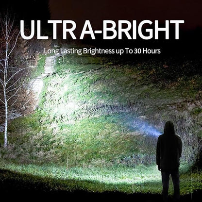 Rechargeable Spotlight with 700,000 High Lumen 30H Ultra-Long Standby,IP67 Waterproof Outdoor LED Spotlight Flashlight, 3400mAh Handheld Spotlight USB Charger for Camping Hunting