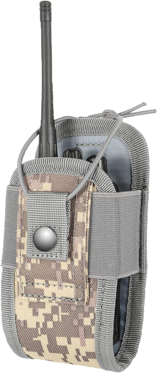 FRTKK Tactical Radio Holder Radio Holster Molle Radio Pouch Universal Radio Case Military Heavy Duty Radio Bag for Police Firefighter Two Ways Walkie Talkies Vest