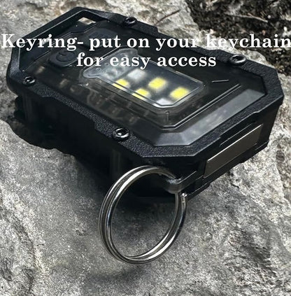 O' Brothers Outdoors Emergency Survival Small EDC Portable Keychain Flashlight LED for Sports Camping Hiking Fishing, Black, mw-s9037