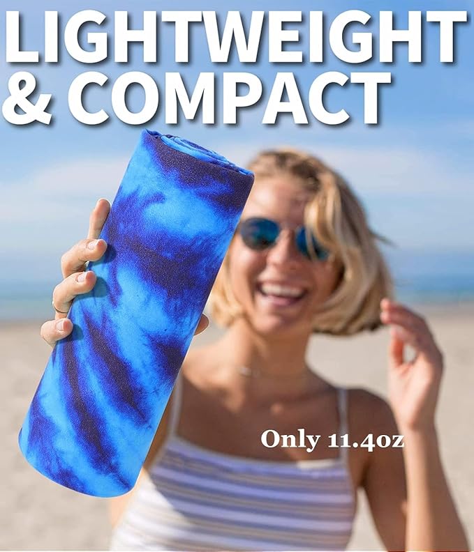 Microfiber Beach Towel – Quick Dry Lightweight Sand Free Oversized Large Towel Accessories Swim Pool Yoga Camping Summer Cruise Ship Essentials Cloud Compact Sandproof Gift (Turtle Shadow,71" 32")