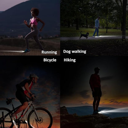 Rechargeable Headlights for Croc 2pcs,Flashlights Attachment for Crocs, LED Shoes Light with 3 Light Modes for Dog Walking, Camping, Running, Suitable for Adults Kids, Pink