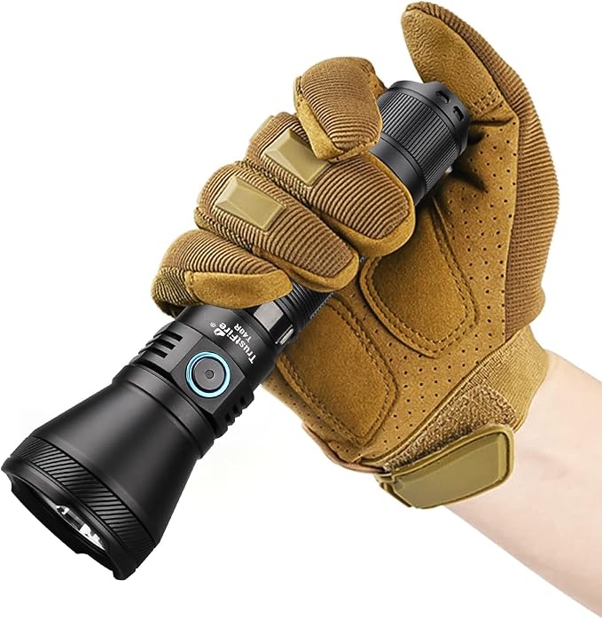 TrustFire T40R Tactical Flashlights, 1800 Lumen Flashlights High Lumens 550 Meter Beam Reach Rechargeable Flashlights Ip68 LED Flashlight 6 Modes Dual Switch Flashlights for Emergencies, EDC, Outdoor
