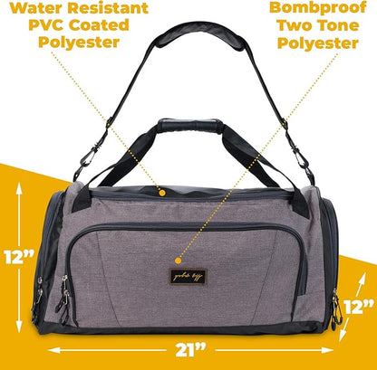 Gold BJJ Jiu Jitsu Duffle Bag - Waterproof Pocket for Sweaty Gi, Rashguard, or Shoes - The Perfect Duffel Bag for Martial Arts Gear, Boxing, MMA, and More