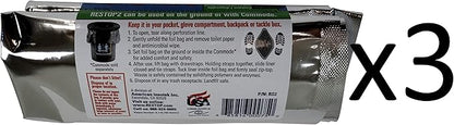 Portable Toilet Seat Lid Bundle with (3) Restop2 Disposable Toilet Bags - for Emergencies and Camping, fits 5 Gallon Bucket (Lid and 3 Restop2 Bags)