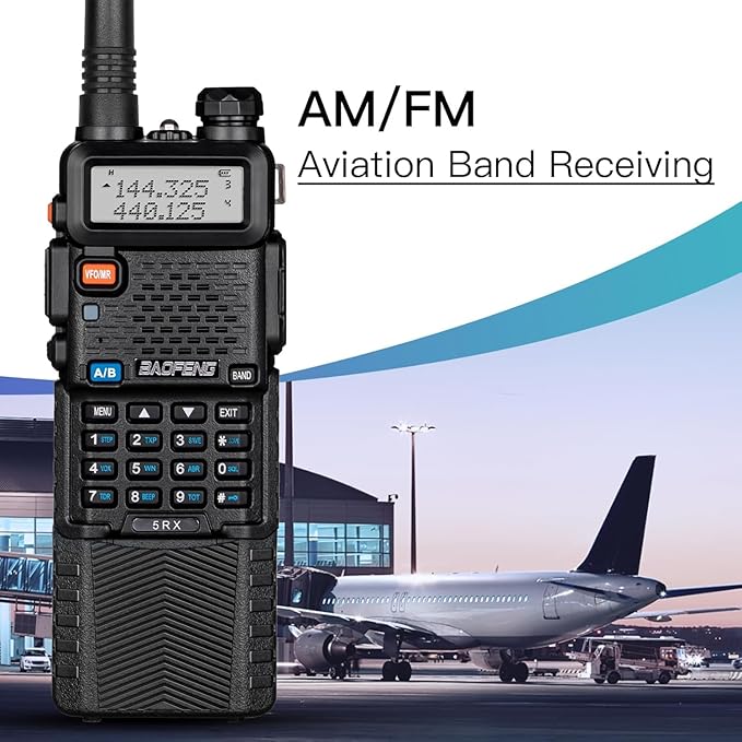 BAOFENG UV-5RX (Upgraded of UV-5R) Multi-Band Ham Radio, 136-174/400-520Mhz Receiving, Two Way Radio with 3800mAh Rechargeable and 711 Antenna (2 Pack)