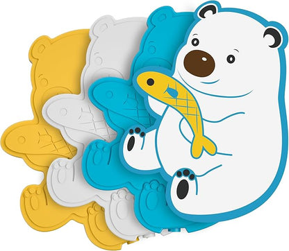 HiYZ Polarbear Ice Packs for Lunch Boxes - Reusable Kids Ice Packs - Quick Freeze, Space Saving, Long-Lasting Cooler for Lunch Box, Thin Ice Packs Ideal for Travel, Picnics, and School