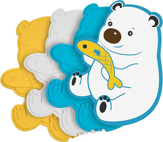 HiYZ Polarbear Ice Packs for Lunch Boxes - Reusable Kids Ice Packs - Quick Freeze, Space Saving, Long-Lasting Cooler for Lunch Box, Thin Ice Packs Ideal for Travel, Picnics, and School