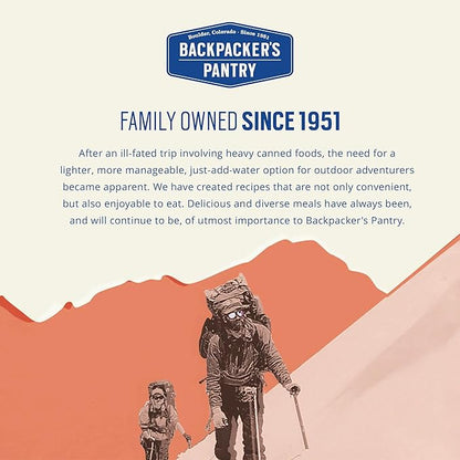 Backpacker's Pantry Three Sisters Southwestern Quinoa & Beans - Freeze Dried Backpacking & Camping Food - Emergency Food - 18 Grams of Protein, Vegan, Gluten-Free - 6 Count