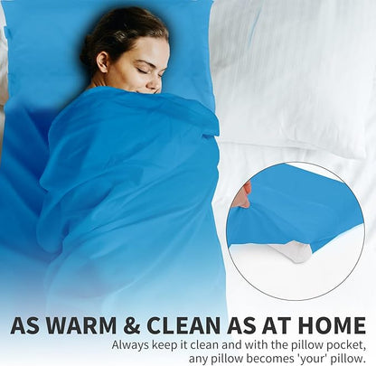 Sleeping Bag Liner Ultralight - Travel Sheets for Hotel, Portable & Comfortable & Quick-Drying Adult Sleep Sack for Camping, Business Trips, Traveling, Hostel