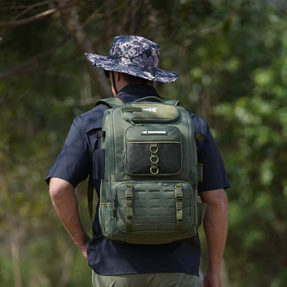 KastKing Karryall Fishing Tackle Backpack with Rod Holders 4 Tackle Boxes,40L Fishing Bag Storage Fishing Gear and Equipment
