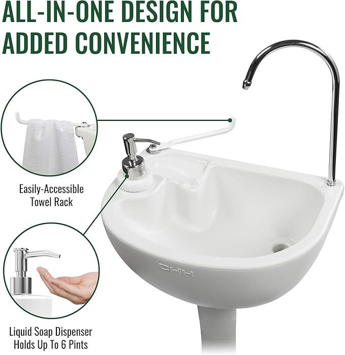 Hike Crew Outdoor Portable Sink with 6.3 GAL (24L) Waste Tank