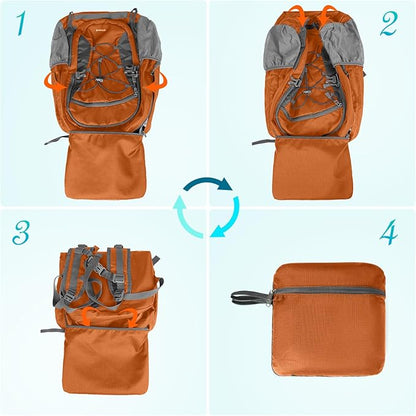 RAINSMORE Hiking Backpack 40L Waterproof Camping Backpack Lightweight Packable Backpack for Women Men Outdoor Travel Daypack