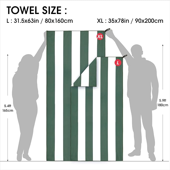4Monster Microfiber Beach Towel Quick Dry,Super Absorbent Lightweight Travel Towel for Swimmers, Sand Free Camping Towel, Beach Towels for Pool, Swim, Water Sports,Yoga,Gym,Backpacking