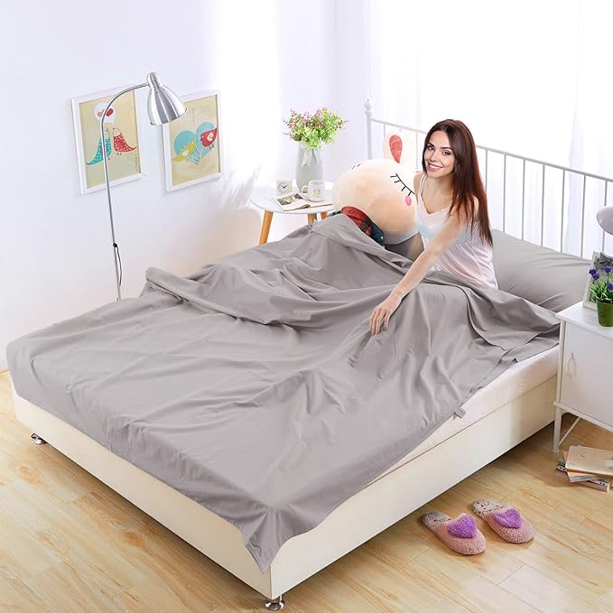 Sleeping Bag Liner,Lightweight Single/Double Sleep Sack,Camping & Travel Sheets for Adults,Premium Soft Hotel Sheet for Outdoor Traveling Hiking Hotel Picnics