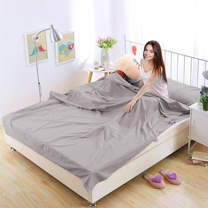 Sleeping Bag Liner,Lightweight Single/Double Sleep Sack,Camping & Travel Sheets for Adults,Premium Soft Hotel Sheet for Outdoor Traveling Hiking Hotel Picnics